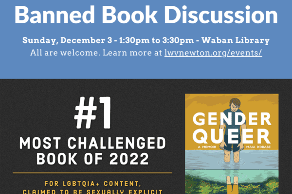 Newton League of Women Voters Book Group Discussion on Banned Books