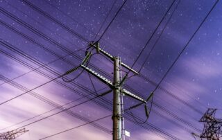 Electric pole with power lines. Free public domain CC0 image