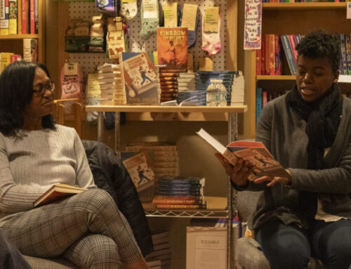 Authors Phoebe Sinclair and Lisa Stringfellow talk writing at Newtonville Books