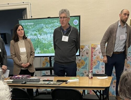 Newton Centre plaza public hearing met with curiosity, concern
