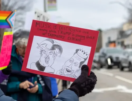 Newtonians join nationwide ‘Hands Off’ rally against Trump administration