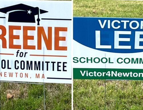 Candidates report lawn signs stolen in Newton Centre