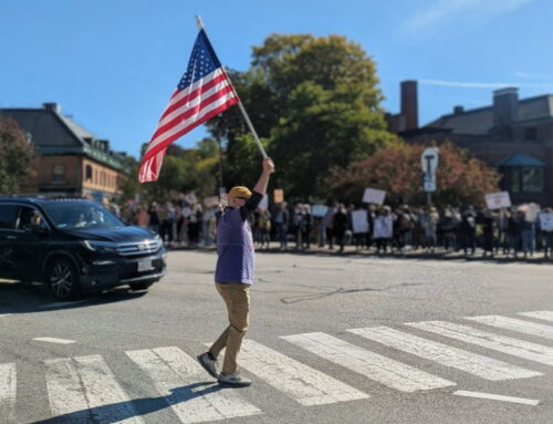 Snapshots: ‘No Kings’ rally brings thousands to Newton Centre