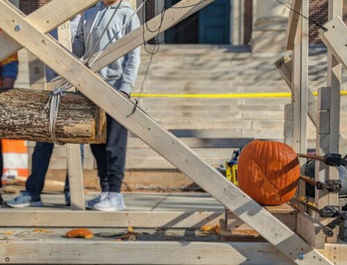 Snapshots: Smashing pumpkins at Newton City Hall