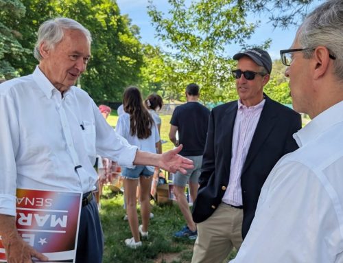 Markey canvasses in Newton for Senate primary
